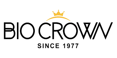 Biocrown logo with a crown symbol above the text and 'Since 1977' below.